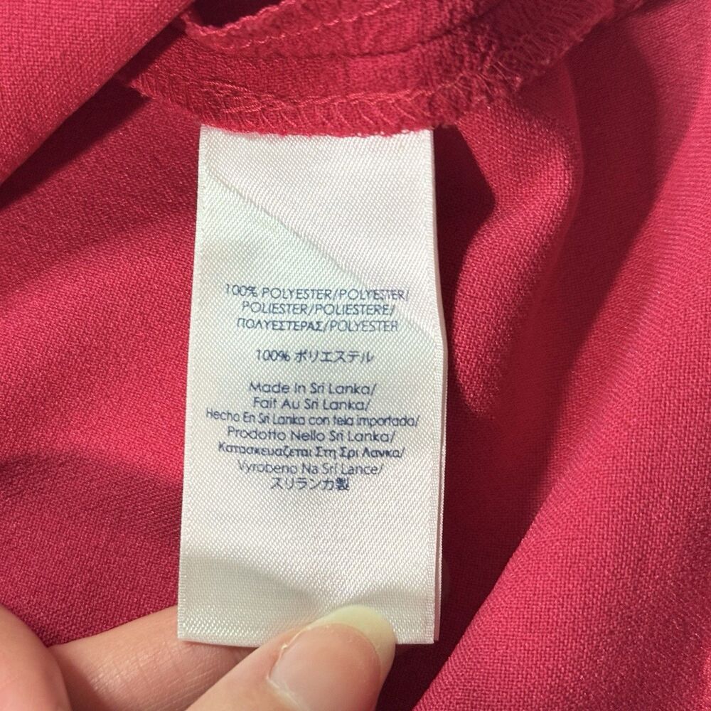 Chaps Ralph Lauren Cherry Red Sleeveless Midi Fit & Flare Zip Close Dress Size 6 - Picture 5 of 10